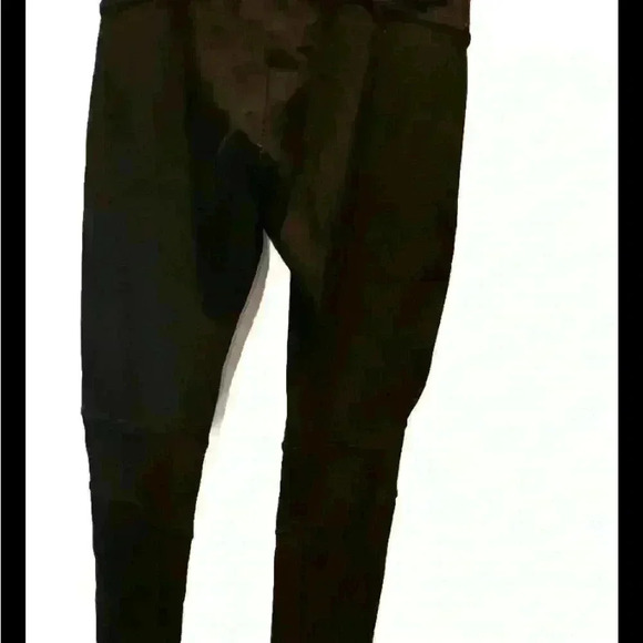 SPANX Faux Leather Moto Leggings Black Size Medium - Picture 2 of 4